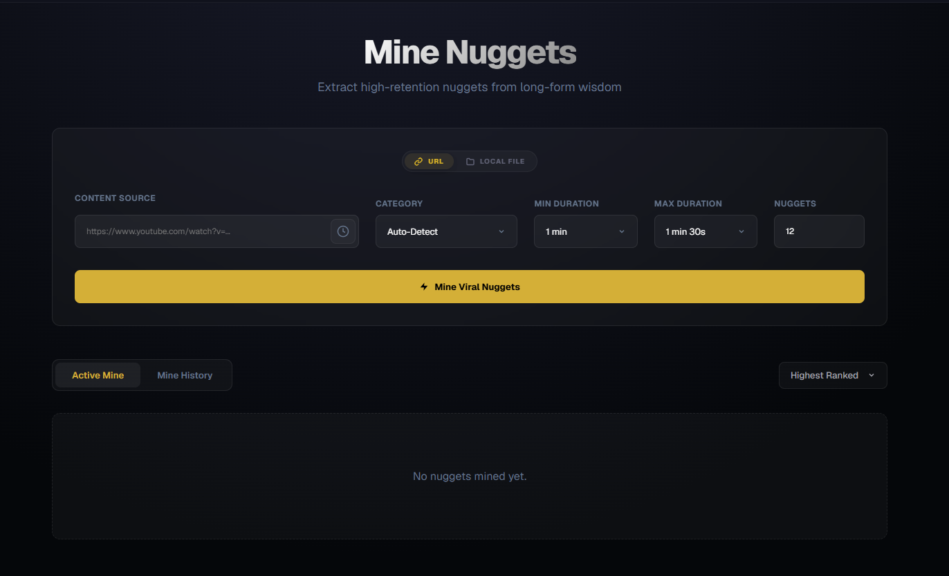 Viral Miner Dashboard Preview